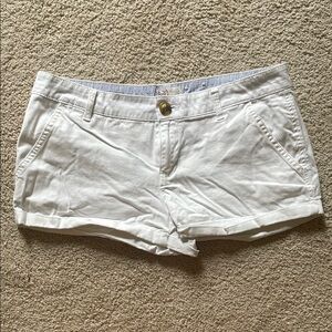 SO White Shorts with Cuffed Hem